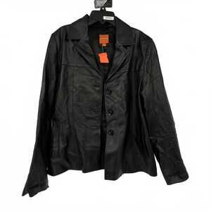 Anonymous Black Leather Jacket | Women’s L